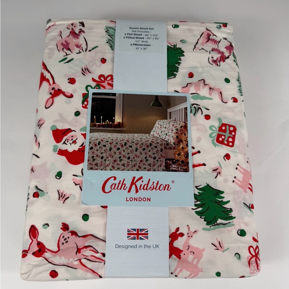 Cath Kidston Ditsy Deer Pink 12 PC Christmas Bundle ~ Precious NWT ~ Queen - Picture 8 of 8
